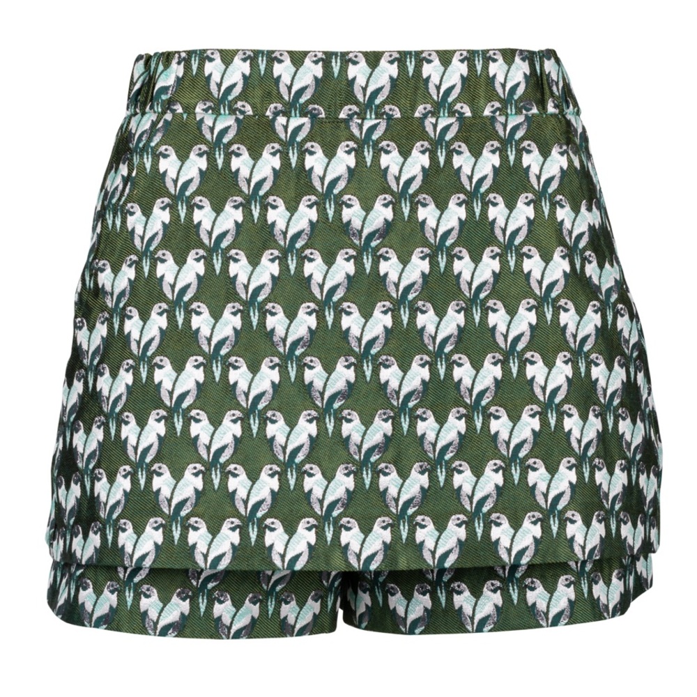 Maje Iparo Metallic Brocade Skort in Jacquard